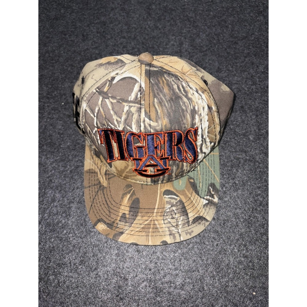 Vintage Auburn Tigers Camo Hat Snap Back One Size NCAA SEC